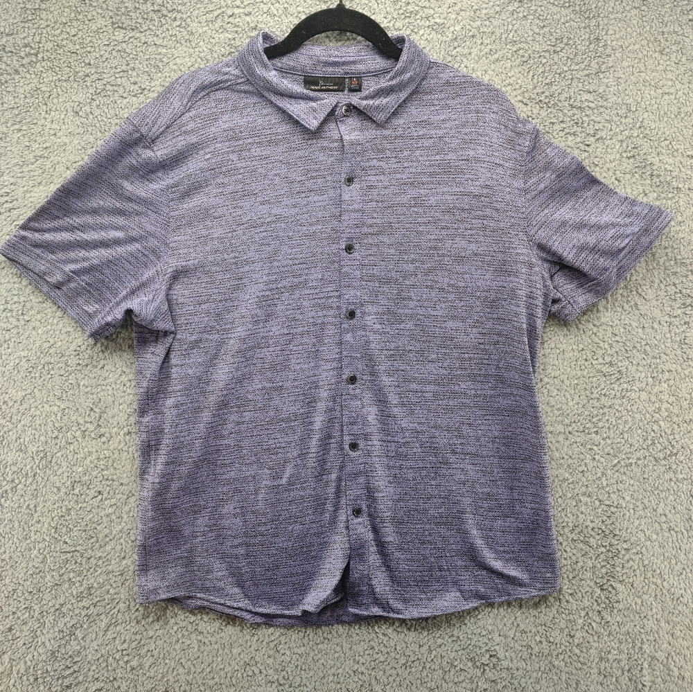 Men's Marc Anthony Slim fit Large Short sleeve shirt light purple
